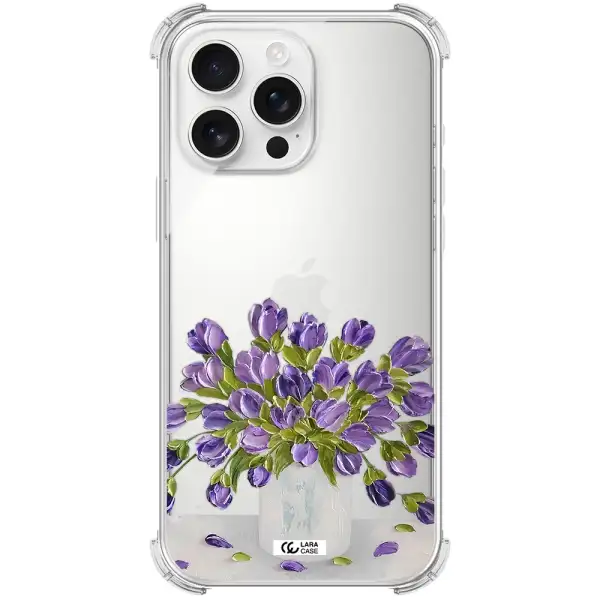 A Bunch Of Purple Flowers Apple Iphone 16 Pro Max Clear Pc Case