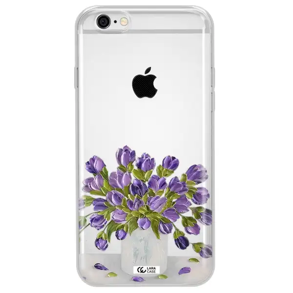 a bunch of purple flowers Apple iPhone 6 Clear TPU Case