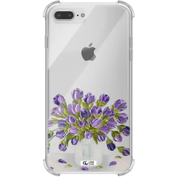 a bunch of purple flowers Apple iPhone 7 plus Clear PC Case