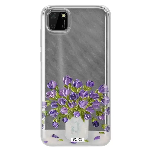 a bunch of purple flowers Huawei Honor 9S Clear TPU Case