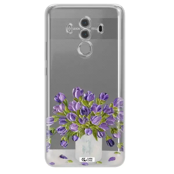 a bunch of purple flowers Huawei Mate 10 Pro Clear TPU Case