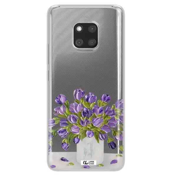 a bunch of purple flowers Huawei Mate 20 Pro Clear TPU Case