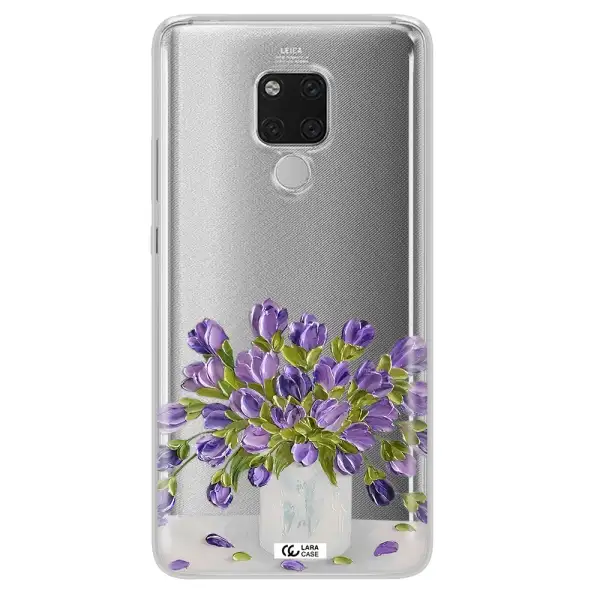 a bunch of purple flowers Huawei Mate 20X Clear TPU Case