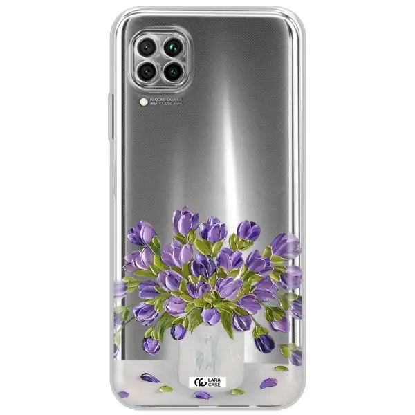 A Bunch Of Purple Flowers Huawei Nova 7I Clear Tpu Case