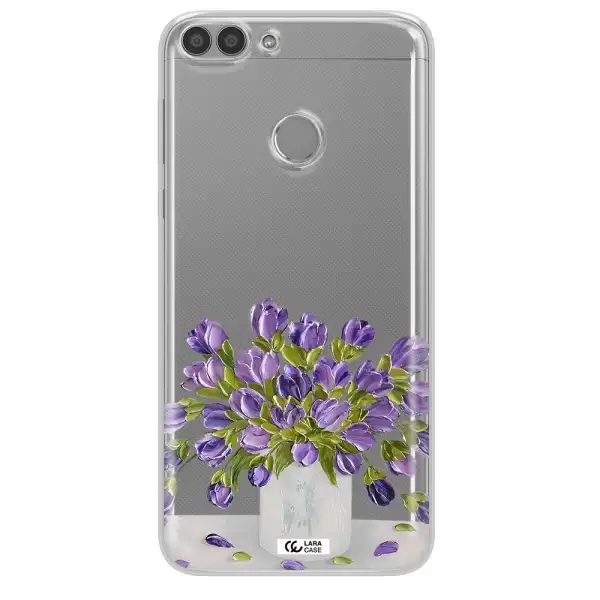 a bunch of purple flowers Huawei P Smart 2017 Clear TPU Case