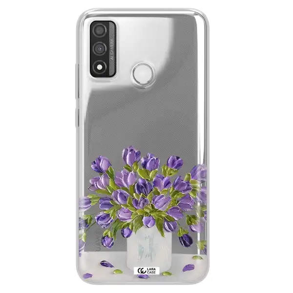 a bunch of purple flowers Huawei P Smart 2020 Clear TPU Case