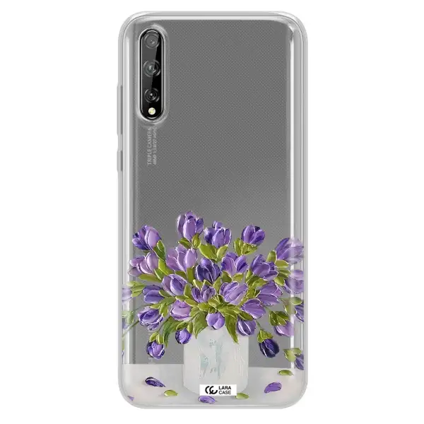 a bunch of purple flowers Huawei P Smart S Clear TPU Case