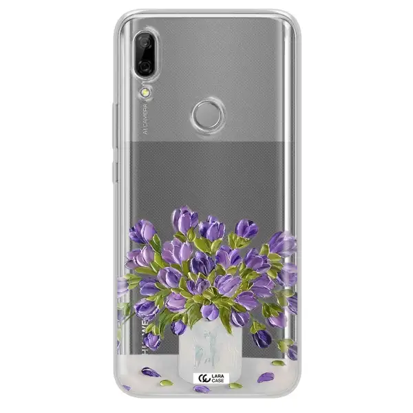 a bunch of purple flowers Huawei P Smart Z Clear TPU Case
