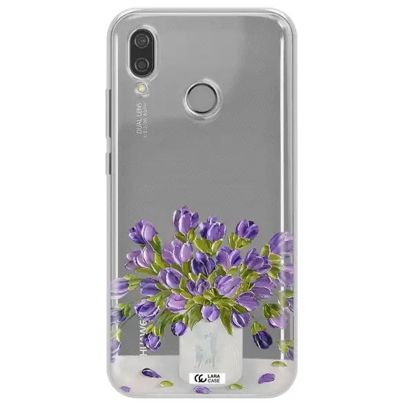 a bunch of purple flowers Huawei P20 Lite Clear TPU Case