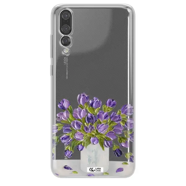 a bunch of purple flowers Huawei P20 Pro Clear TPU Case
