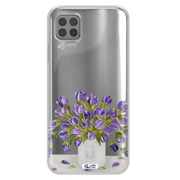 a bunch of purple flowers Huawei P40 Lite Clear TPU Case