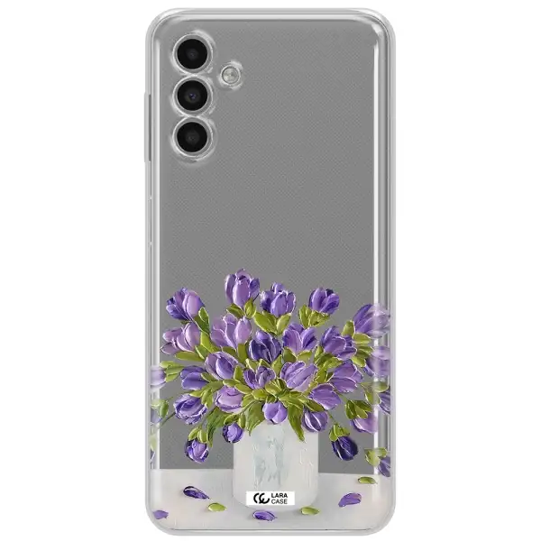 A Bunch Of Purple Flowers Samsung A13 5G Clear Tpu Case