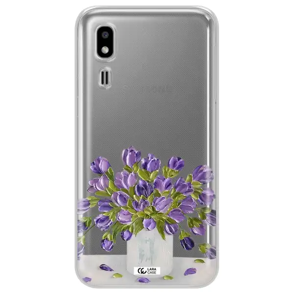 a bunch of purple flowers Samsung A2 Core Clear TPU Case