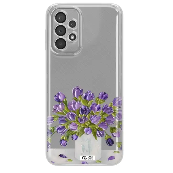 A Bunch Of Purple Flowers Samsung A23 5G Clear Tpu Case