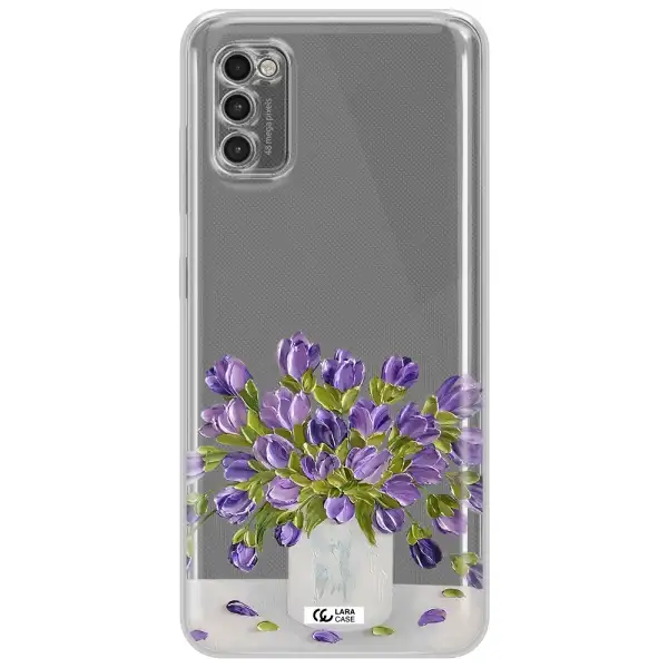 A Bunch Of Purple Flowers Samsung A41 Clear Tpu Case