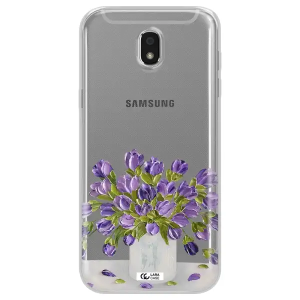 a bunch of purple flowers Samsung J5 2017 Clear TPU Case