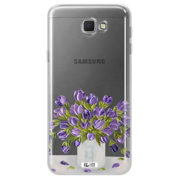 a bunch of purple flowers Samsung J5 Prime Clear TPU Case