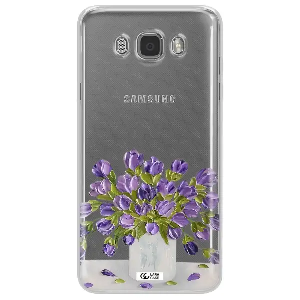 a bunch of purple flowers Samsung J7 2016 Clear TPU Case