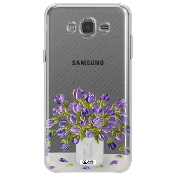 a bunch of purple flowers Samsung J7 Core Clear TPU Case