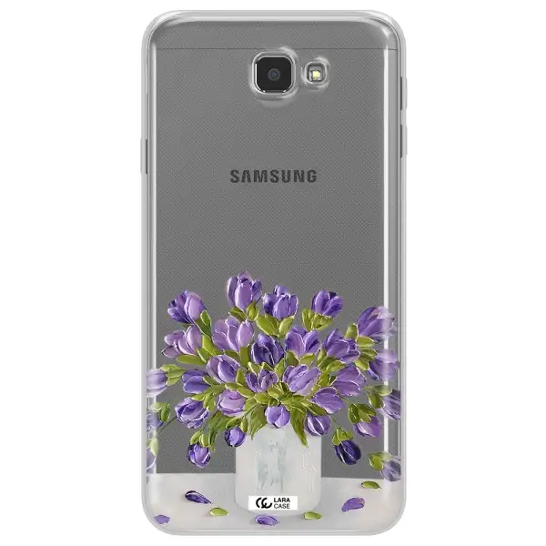 a bunch of purple flowers Samsung J7 Prim Clear TPU Case