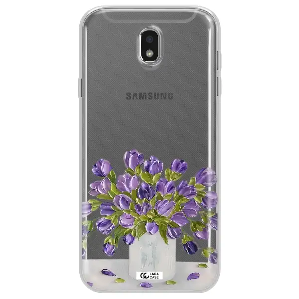 a bunch of purple flowers Samsung J7 Pro Clear TPU Case