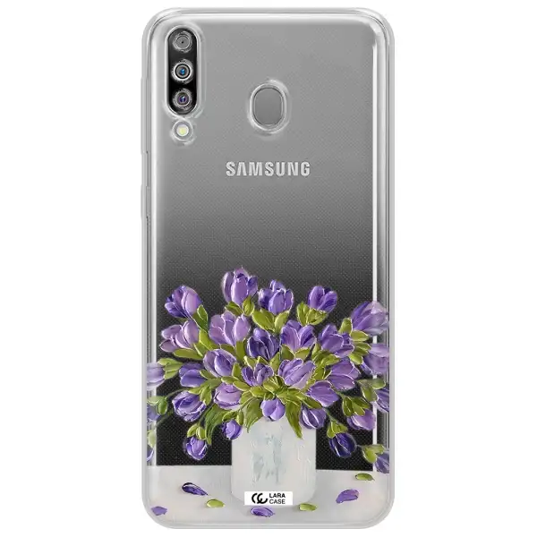 a bunch of purple flowers Samsung M30 Clear TPU Case