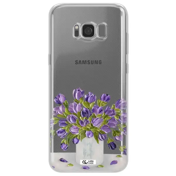 a bunch of purple flowers Samsung S8 Plus Clear TPU Case