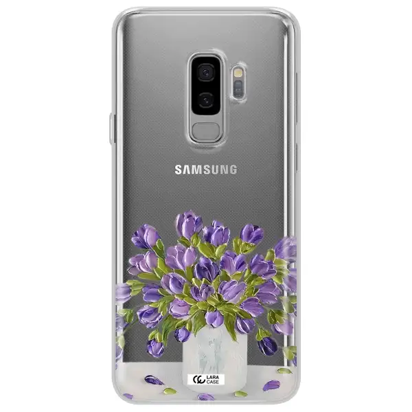 a bunch of purple flowers Samsung S9 Plus Clear TPU Case