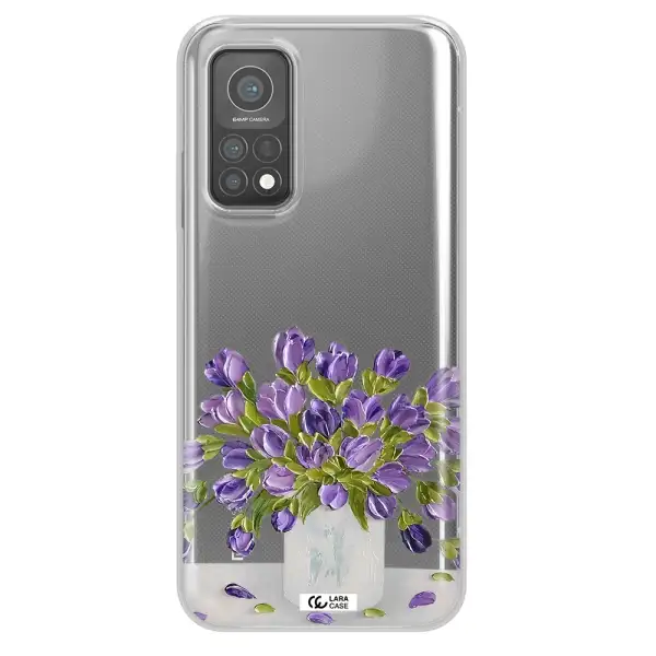 a bunch of purple flowers Xiaomi Mi 10 T Pro Clear TPU Case