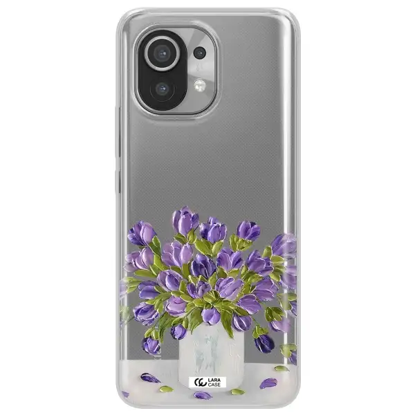 a bunch of purple flowers Xiaomi Mi 11 Clear TPU Case