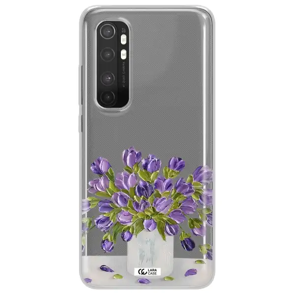 a bunch of purple flowers Xiaomi Mi Note 10 Lite Clear TPU Case