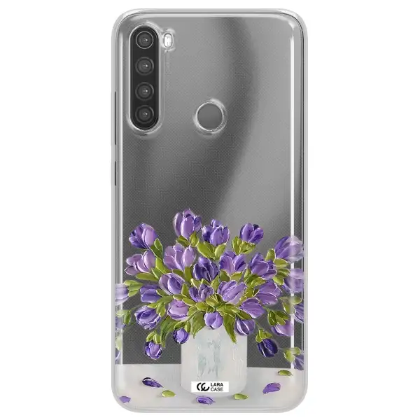 a bunch of purple flowers Xiaomi Note 8 Clear TPU Case