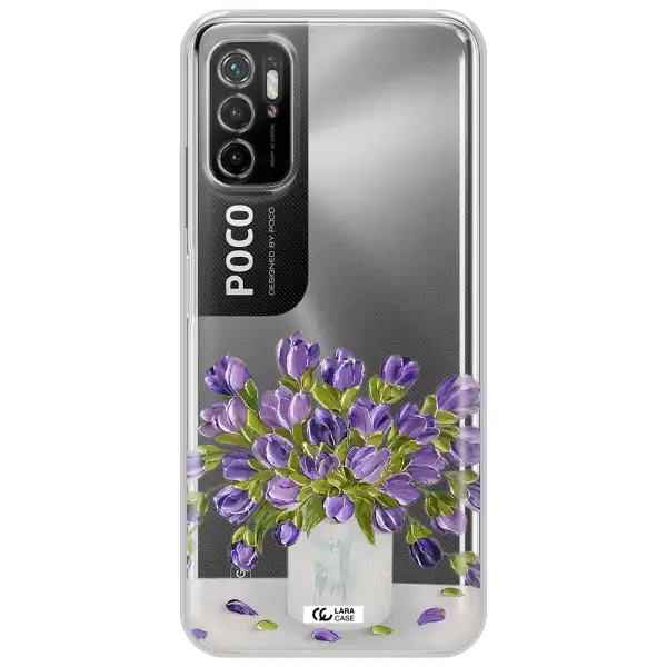 A Bunch Of Purple Flowers Xiaomi Poco M4 Pro 5G Clear Tpu Case