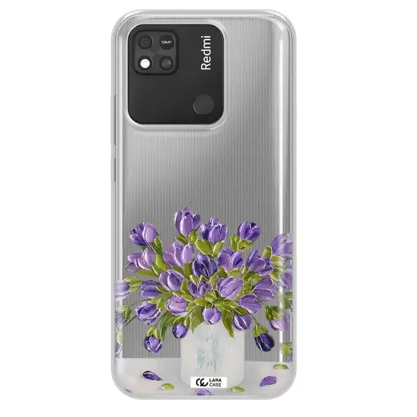 a bunch of purple flowers Xiaomi Redmi 10A Clear TPU Case