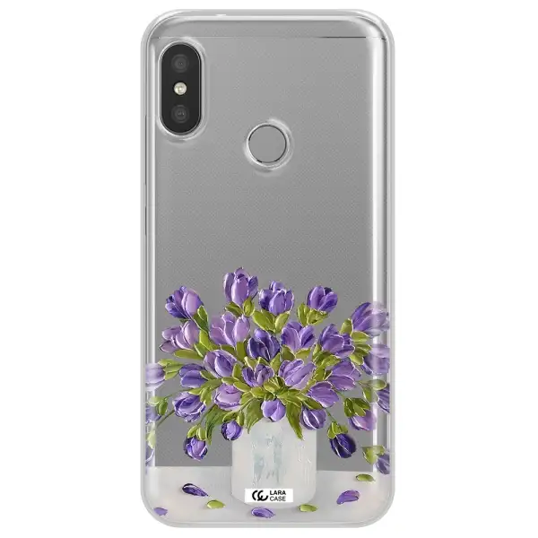 a bunch of purple flowers Xiaomi Redmi 6 Pro Clear TPU Case