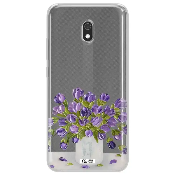 a bunch of purple flowers Xiaomi Redmi 8A Clear TPU Case