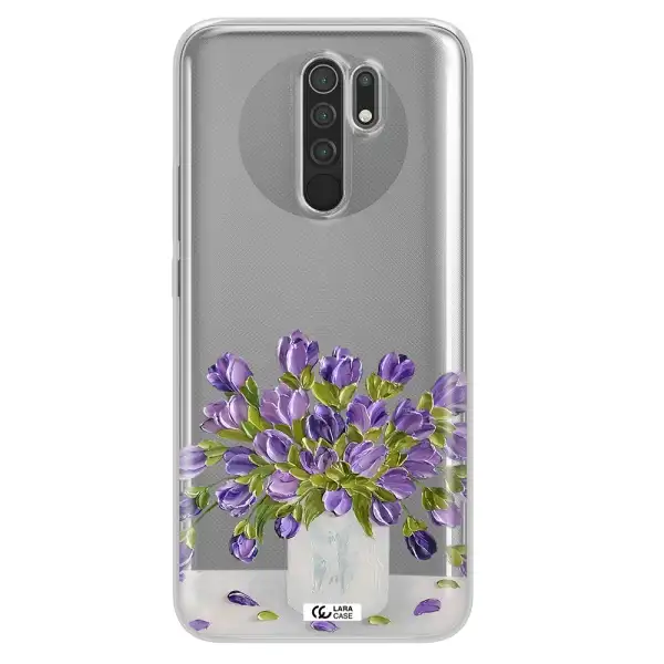 a bunch of purple flowers Xiaomi Redmi 9 Clear TPU Case
