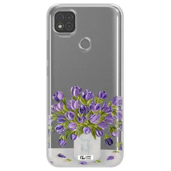 a bunch of purple flowers Xiaomi Redmi 9C Clear TPU Case