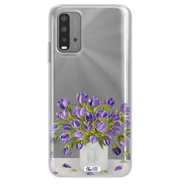 a bunch of purple flowers Xiaomi Redmi 9T Clear TPU Case