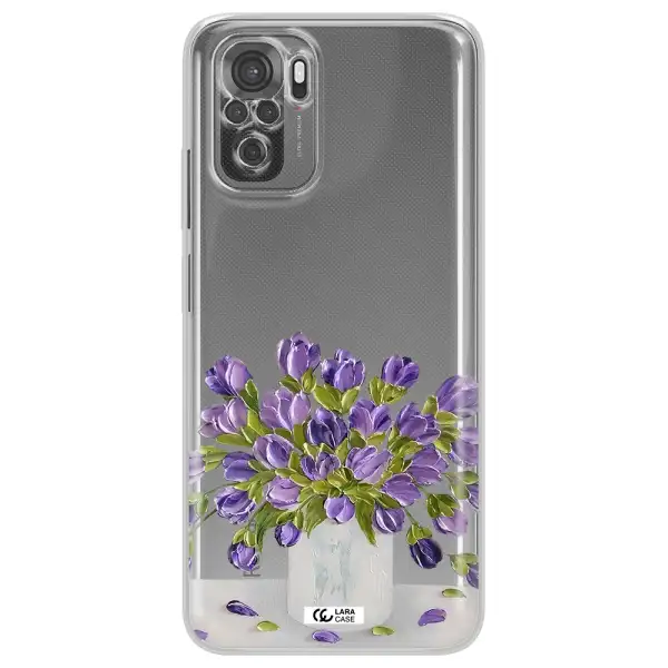 A Bunch Of Purple Flowers Xiaomi Redmi Note 10S Clear Tpu Case