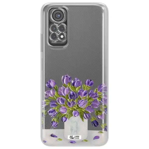A Bunch Of Purple Flowers Xiaomi Redmi Note 11S Clear Tpu Case