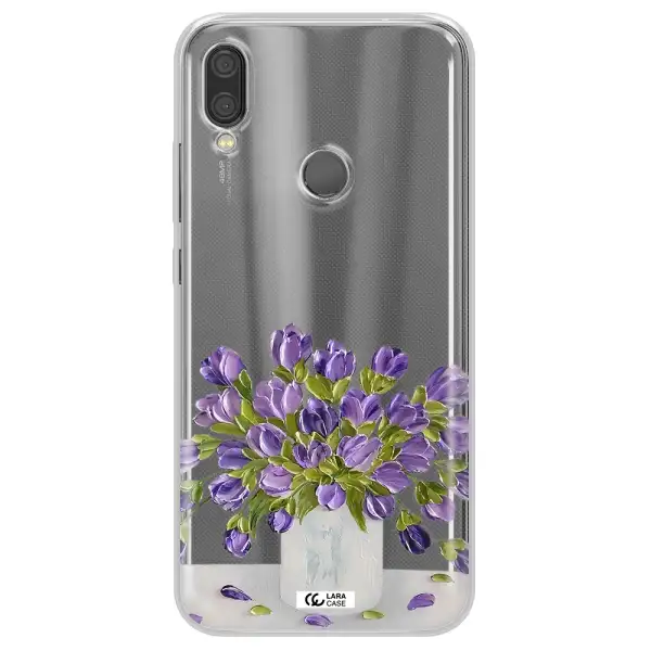 a bunch of purple flowers Xiaomi Redmi Note 7 Clear TPU Case