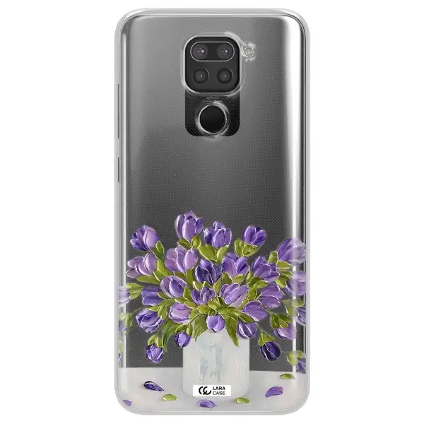 a bunch of purple flowers Xiaomi Redmi Note 9 Clear TPU Case