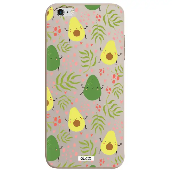 a pattern of avocado and leaves Apple iPhone 6 plus Silicone Stone Case