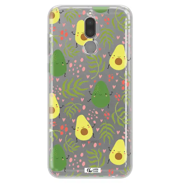 a pattern of avocado and leaves Huawei Mate 10 Lite Clear TPU Case