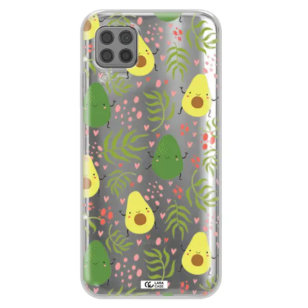 a pattern of avocado and leaves Huawei P40 Lite Clear TPU Case