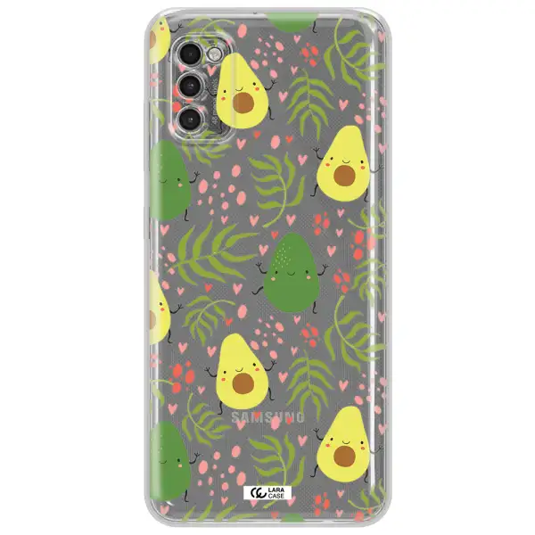 A Pattern Of Avocado And Leaves Samsung A41 Clear Tpu Case