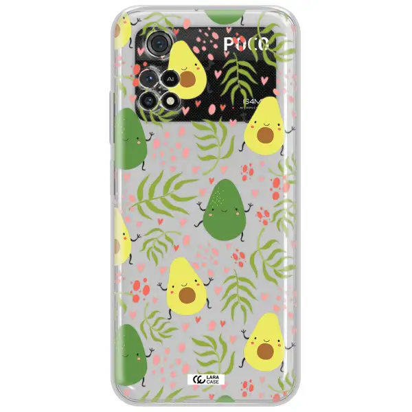 A Pattern Of Avocado And Leaves Xiaomi Poco M4 Pro 4G Clear Tpu Case