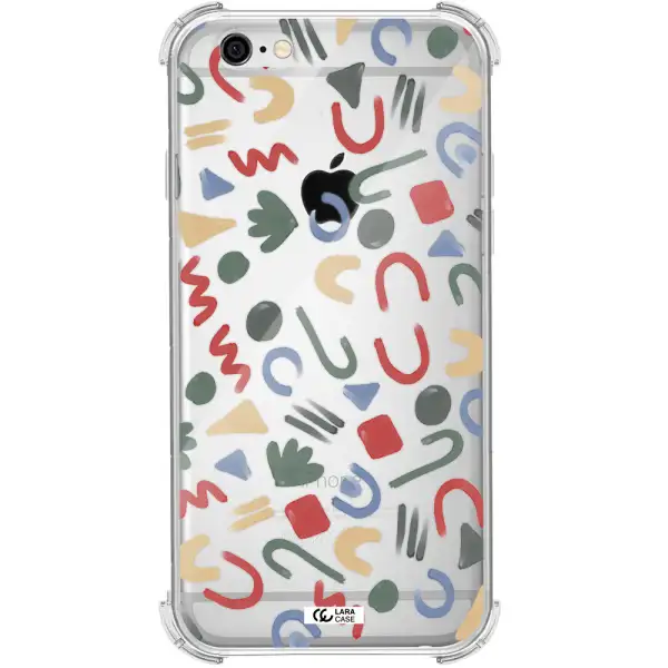 a pattern of colorful shapes Apple iPhone 6 Clear PC Case