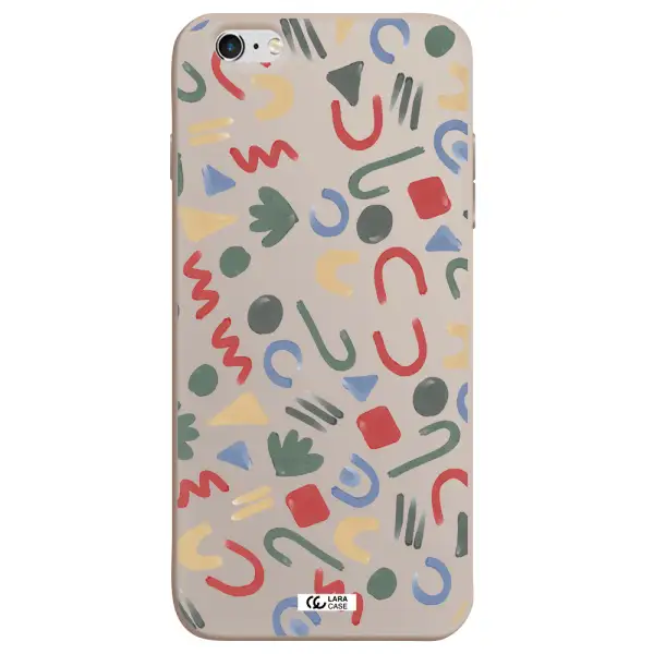 a pattern of colorful shapes Apple iPhone 6 s plus Silicone Stone Case